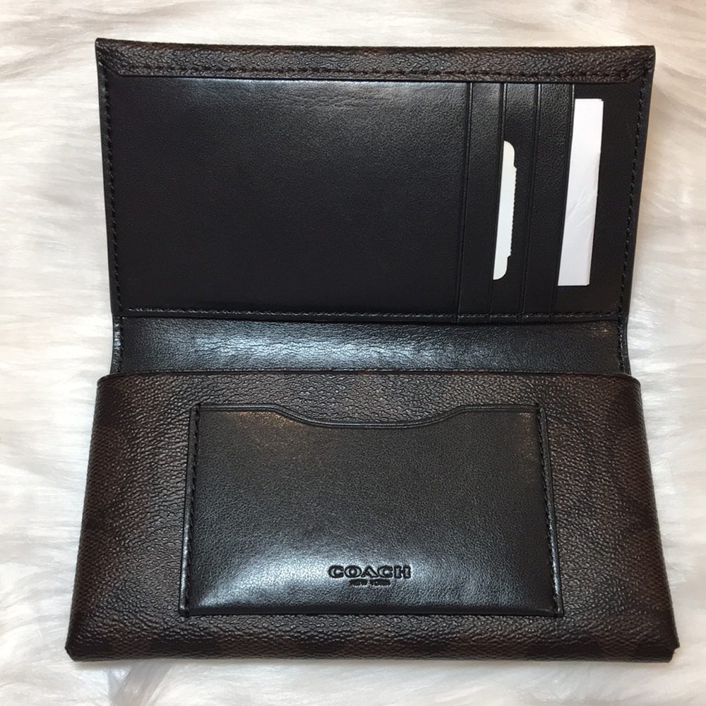 COACH Men’s Brown Phone Case Signature Canvas, NWT - Picture 3 of 8